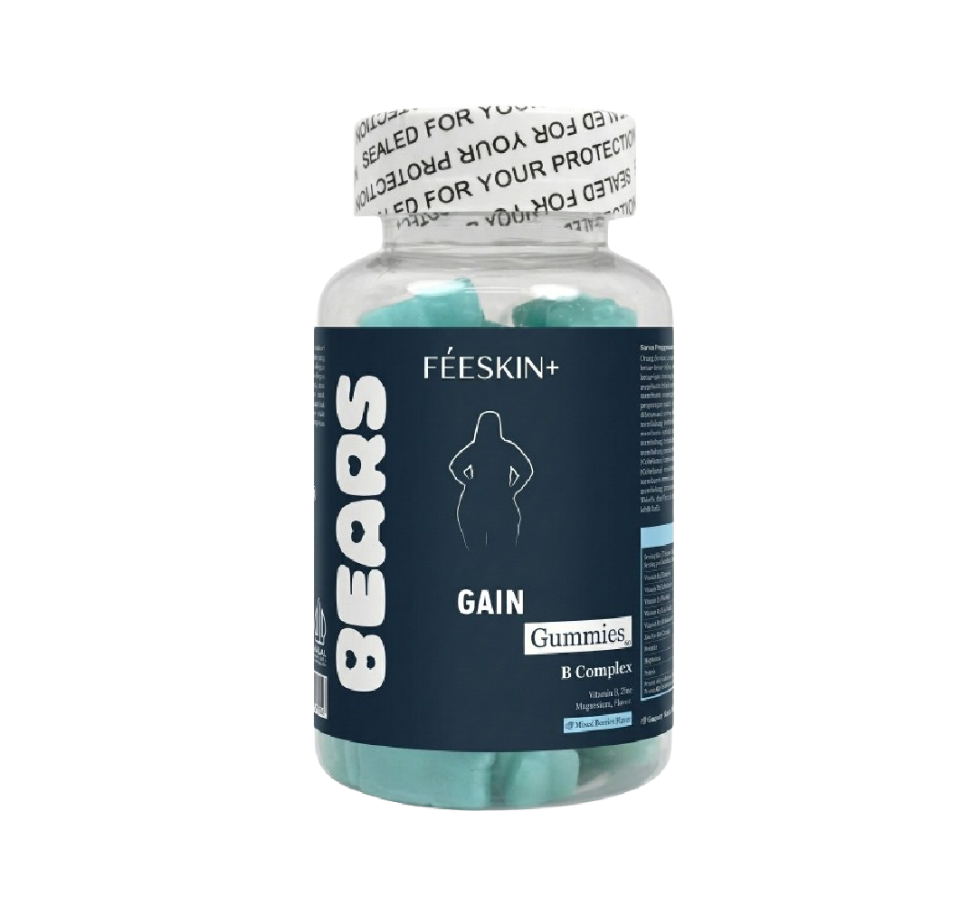 FEESKIN Bears Weight Gain Gummies – Mixed Berries Flavor – 60 Gummies